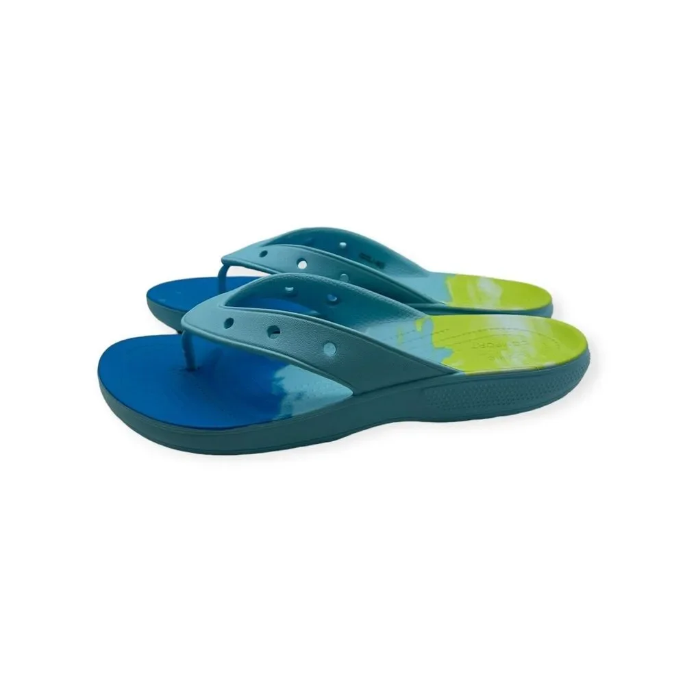 Crocs Ombre Slides Thong Sandals‎ Slipper Artic Blue Green Unisex Men's Size 13
